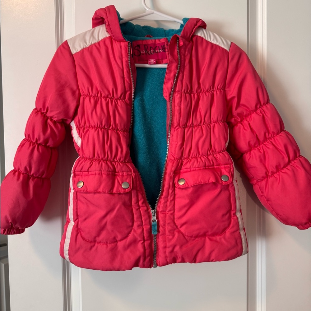 London Fog Pink Kids Puffer Jacket